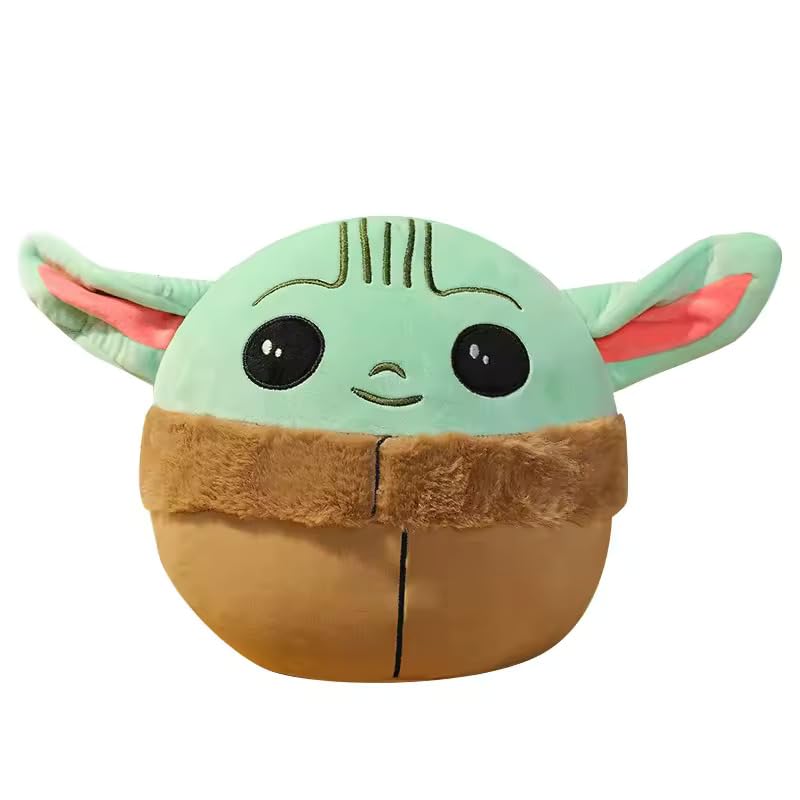 Leong Products Baby Yoda Squish Plush Toy Grogu Stuffed Animal Kids Plushie The Child Mandalorian Soft Kawaii Pillow Doll Gift Light Green (Large)