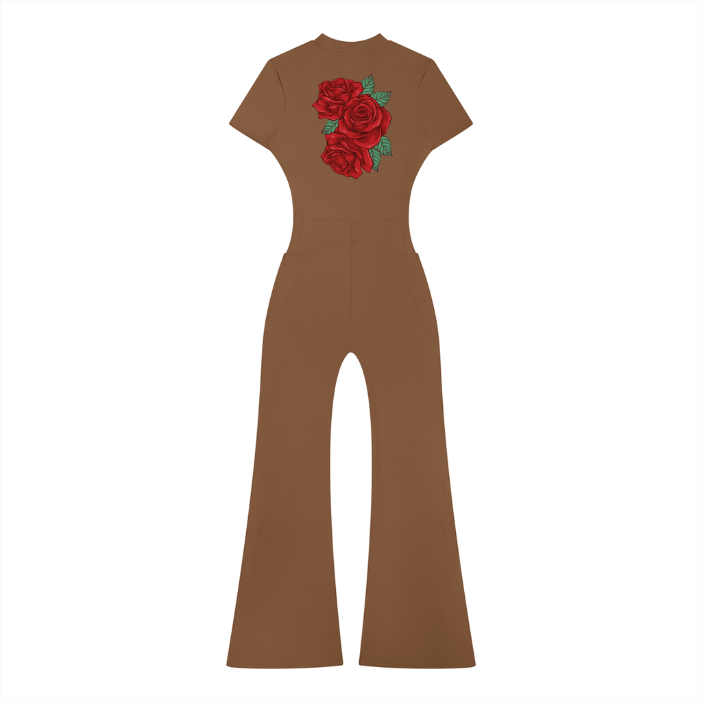 womens,jumpsuit,roses,fall