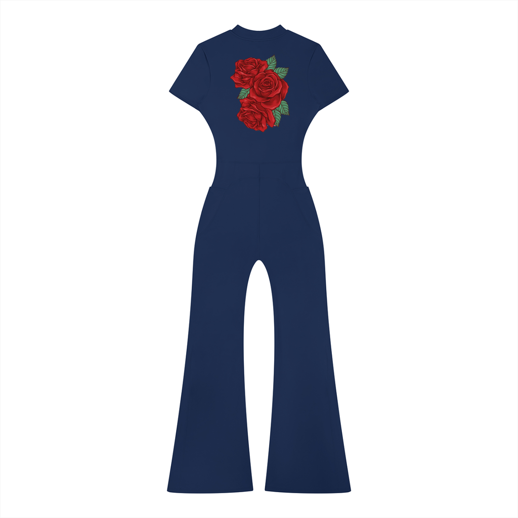 womens,jumpsuit,roses,fall